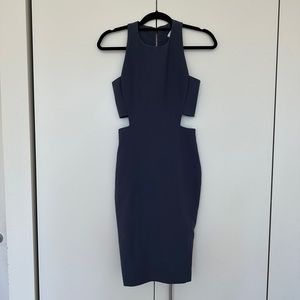 Blue Elizabeth and James cutout sheath dress